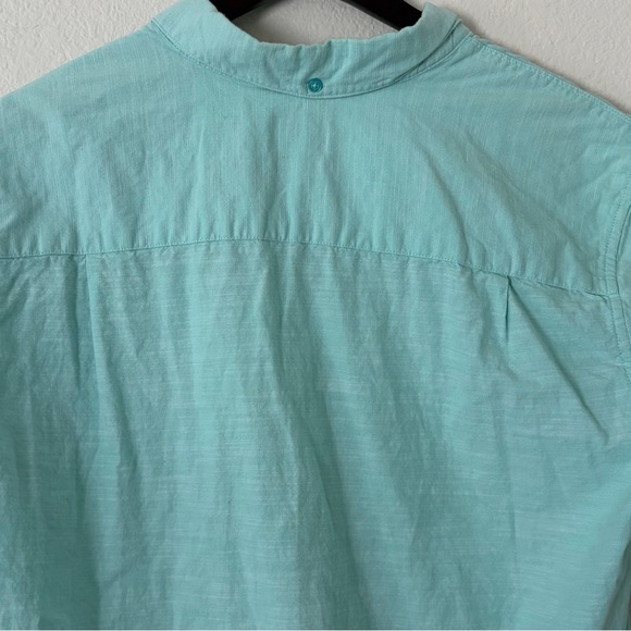 HURLEY Men’s Classic Fit Mint Green Short Sleeve Button Down Shirt Size Large - Picture 4 of 5